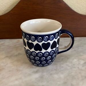 Boleslawiec-Polish Pottery-Heart-Coffee/Tea Cup-12 OZ